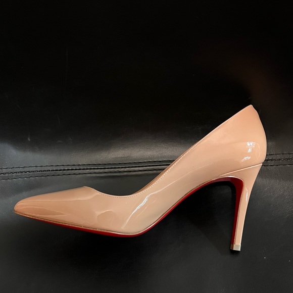 New in Box Christian Louboutin Pigalle 85 Nude Patent Pump - Picture 5 of 9